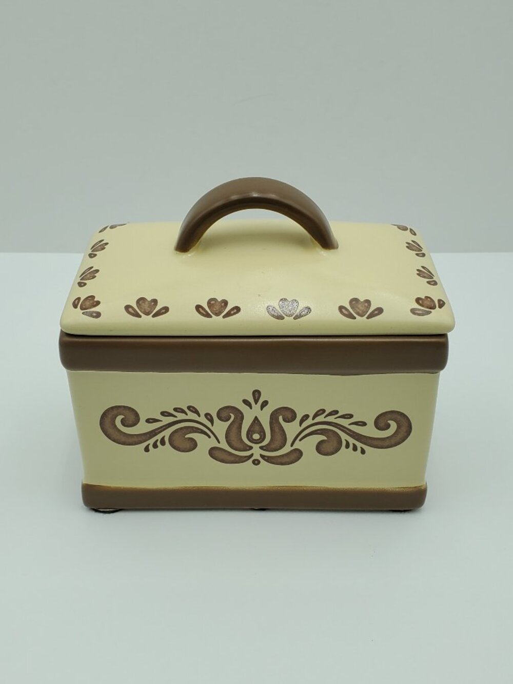 Pfaltzgraff Village Kitchen Keeper Canister Storage Box Recipe Holder